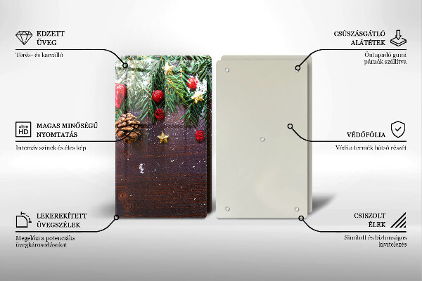 Glas Ceranfeldabdeckung Weihnachtsdekoration