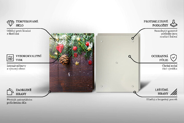 Glas Ceranfeldabdeckung Weihnachtsdekoration