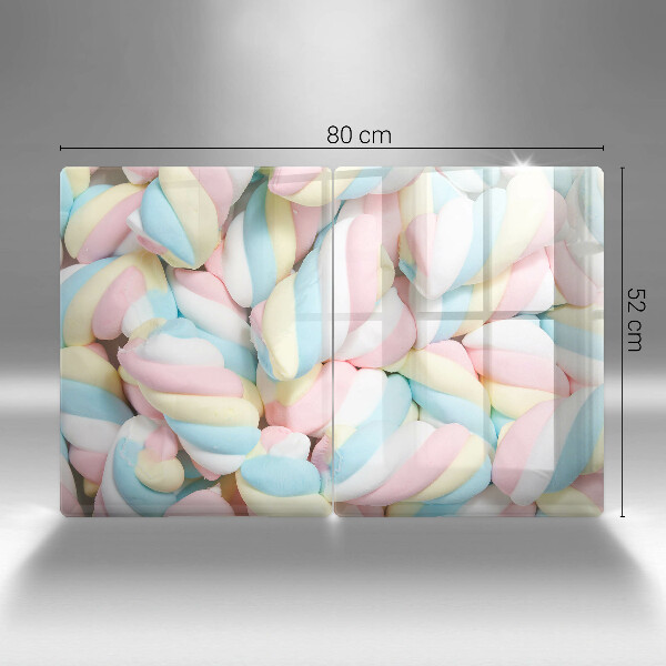 Glas Ceranfeldabdeckung Bunte Marshmallows
