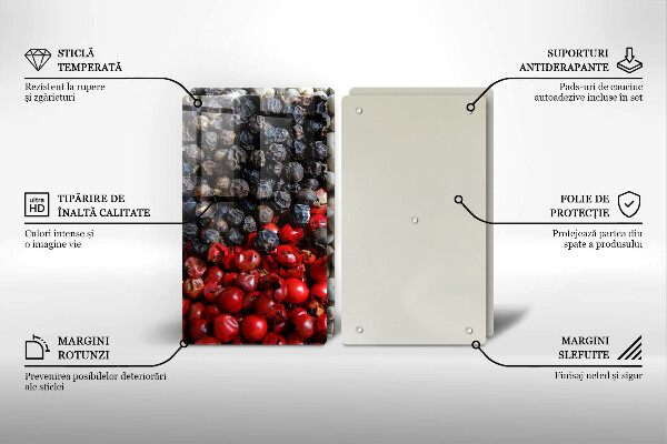 Glas Ceranfeldabdeckung Schwarzer Pfeffer