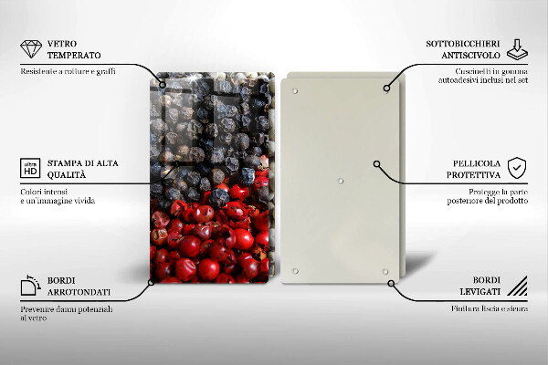 Glas Ceranfeldabdeckung Schwarzer Pfeffer
