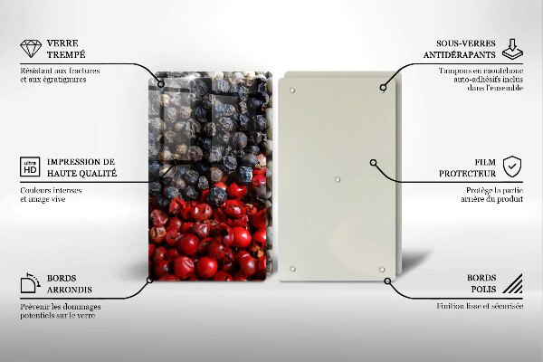 Glas Ceranfeldabdeckung Schwarzer Pfeffer