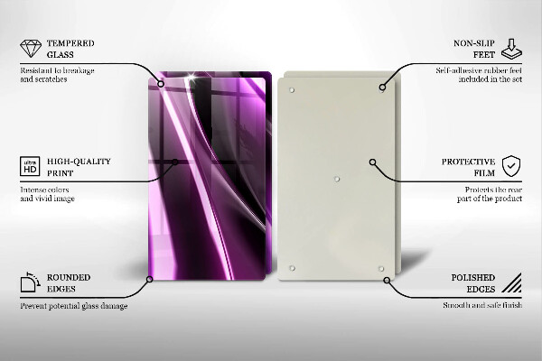 Glas Ceranfeldabdeckung Lila Abstraktion