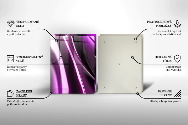 Glas Ceranfeldabdeckung Lila Abstraktion
