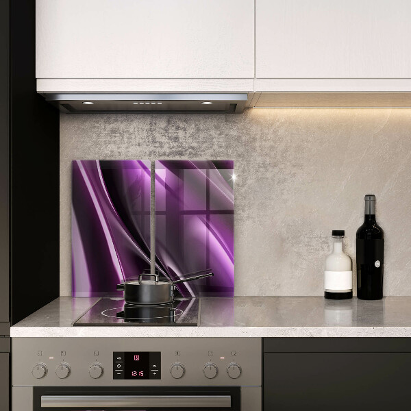 Glas Ceranfeldabdeckung Lila Abstraktion