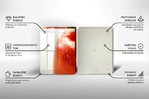 Glas Ceranfeldabdeckung Rote Paprika