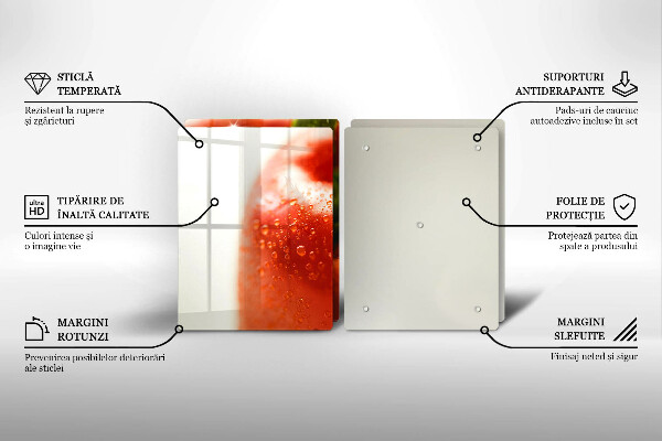 Glas Ceranfeldabdeckung Rote Paprika