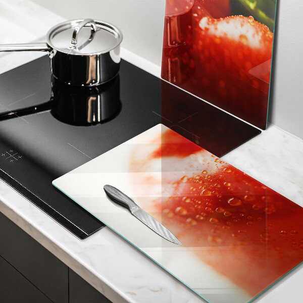 Glas Ceranfeldabdeckung Rote Paprika