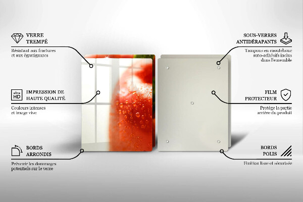 Glas Ceranfeldabdeckung Rote Paprika