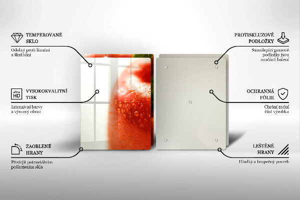 Glas Ceranfeldabdeckung Rote Paprika