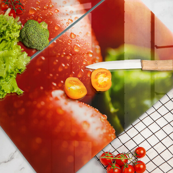 Glas Ceranfeldabdeckung Rote Paprika