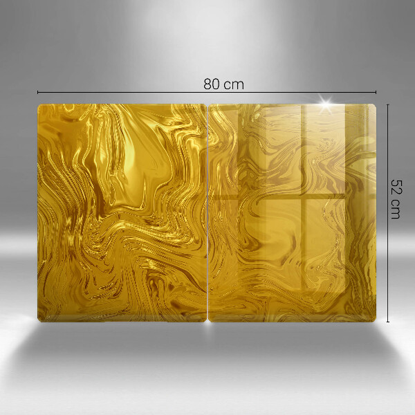 Glas Ceranfeldabdeckung Goldtextur
