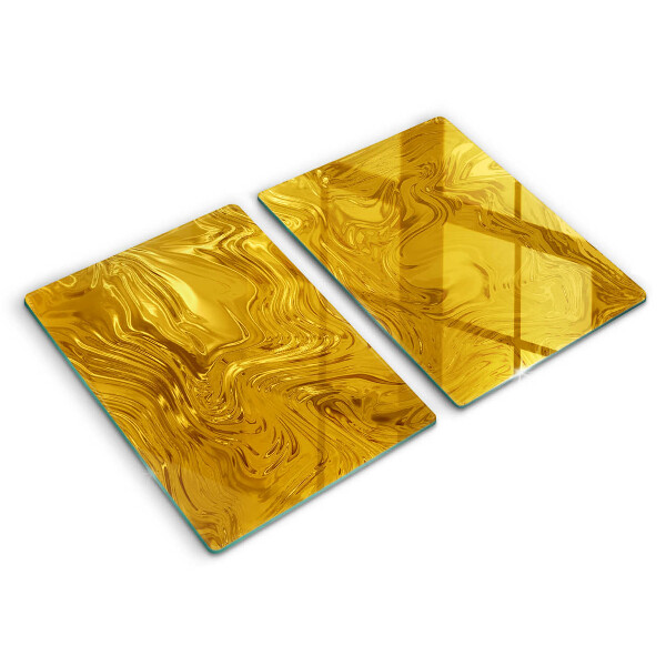 Glas Ceranfeldabdeckung Goldtextur