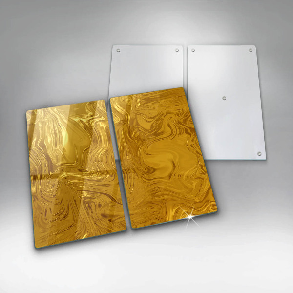 Glas Ceranfeldabdeckung Goldtextur