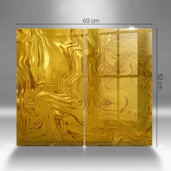 Glas Ceranfeldabdeckung Goldtextur