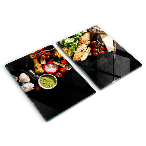 Glas Ceranfeldabdeckung Italienische Zutaten und Gewürze