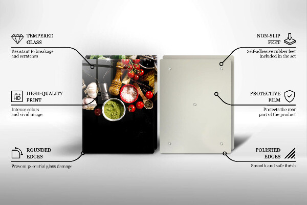 Glas Ceranfeldabdeckung Italienische Zutaten und Gewürze