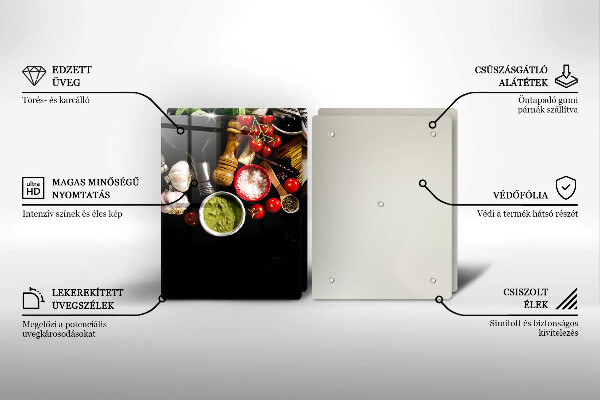 Glas Ceranfeldabdeckung Italienische Zutaten und Gewürze