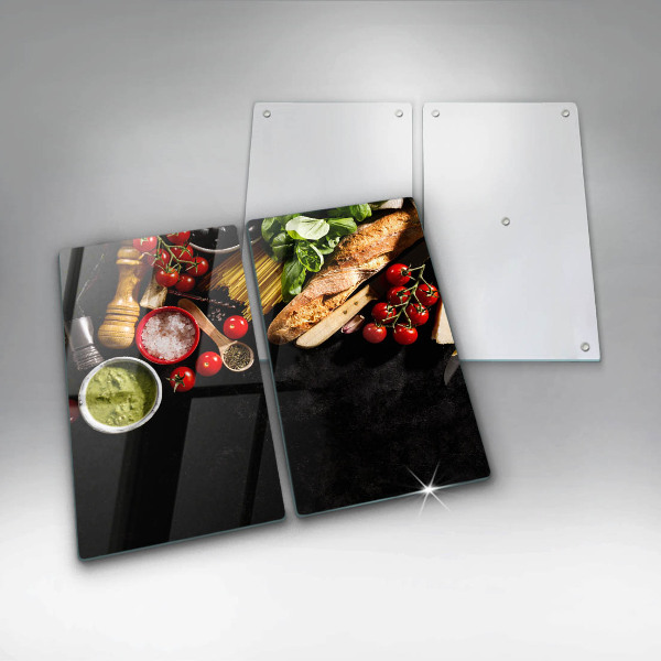 Glas Ceranfeldabdeckung Italienische Zutaten und Gewürze