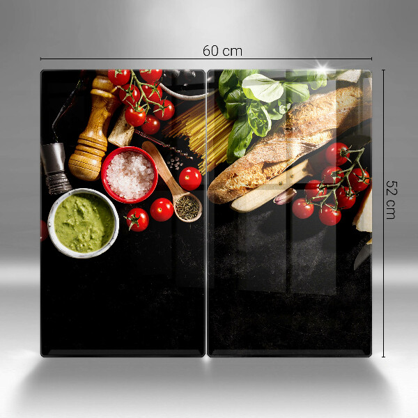 Glas Ceranfeldabdeckung Italienische Zutaten und Gewürze