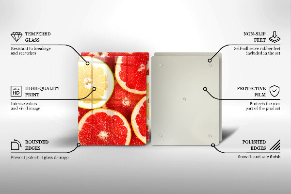 Glas Ceranfeldabdeckung Grapefruitscheiben