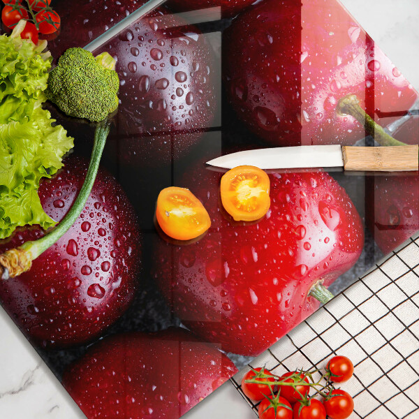 Glas Ceranfeldabdeckung Nahaufnahme von Kirschen