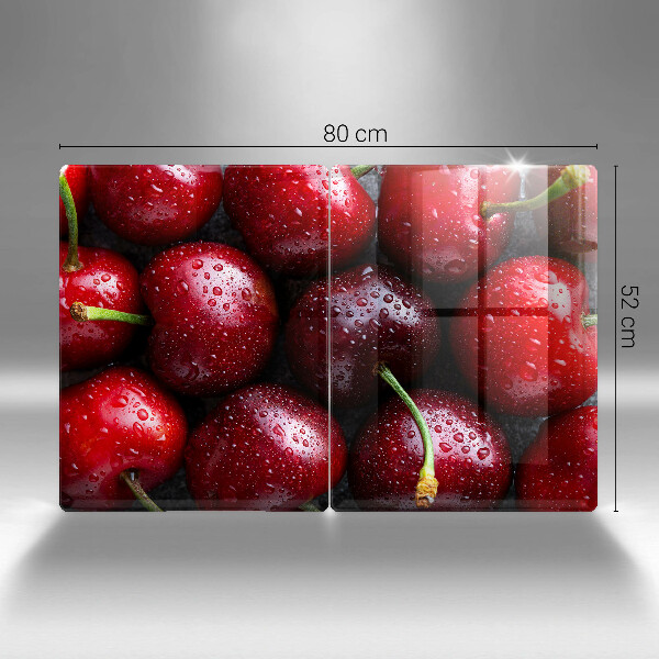 Glas Ceranfeldabdeckung Nahaufnahme von Kirschen