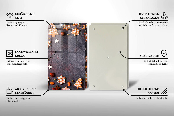 Glas Ceranfeldabdeckung Lebkuchenweihnachten