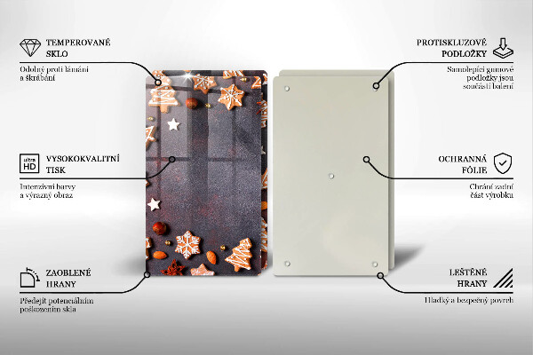 Glas Ceranfeldabdeckung Lebkuchenweihnachten