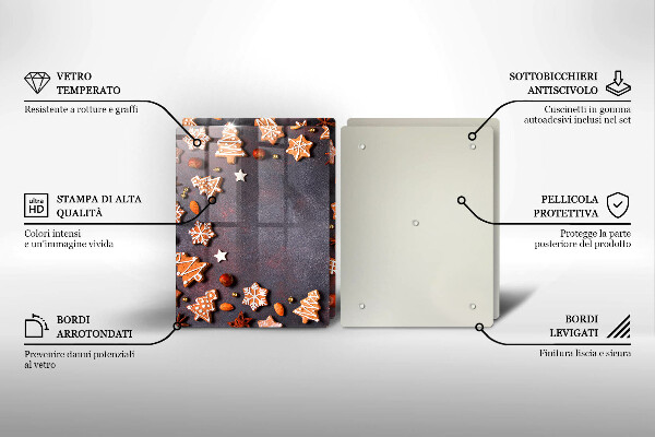 Glas Ceranfeldabdeckung Lebkuchenweihnachten