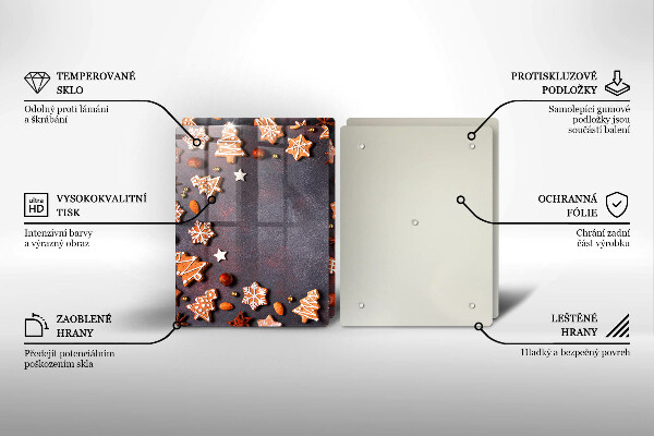 Glas Ceranfeldabdeckung Lebkuchenweihnachten