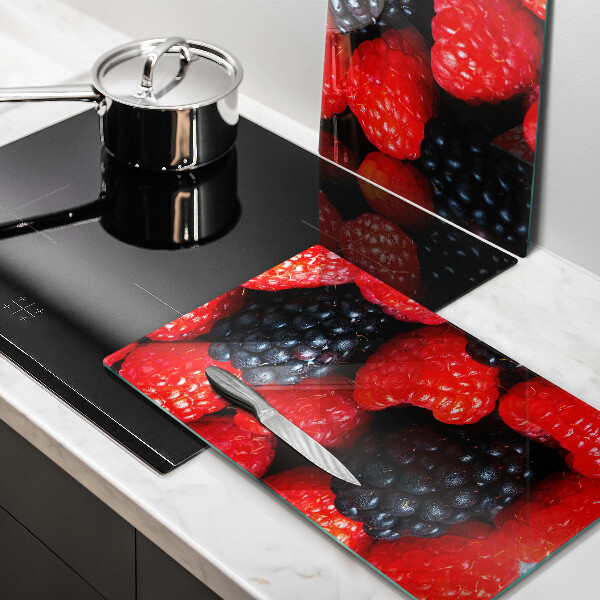 Glas Ceranfeldabdeckung Himbeeren und Brombeeren