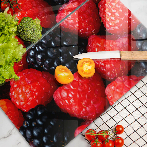 Glas Ceranfeldabdeckung Himbeeren und Brombeeren