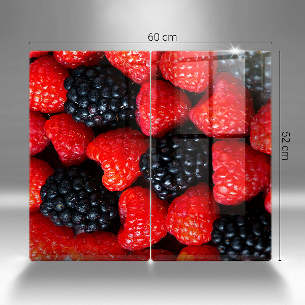 Glas Ceranfeldabdeckung Himbeeren und Brombeeren