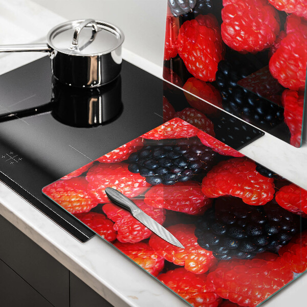 Glas Ceranfeldabdeckung Himbeeren und Brombeeren