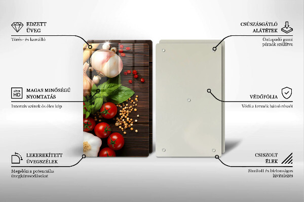 Glas Ceranfeldabdeckung Gemüse auf dem Tisch