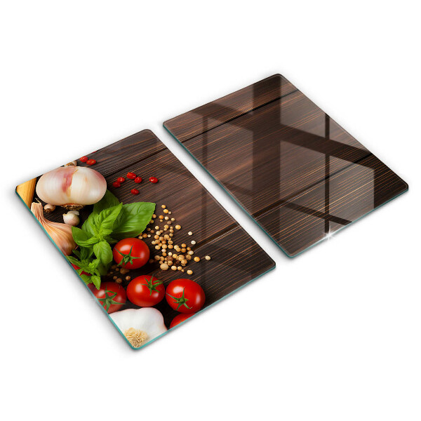 Glas Ceranfeldabdeckung Gemüse auf dem Tisch