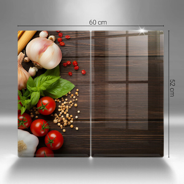 Glas Ceranfeldabdeckung Gemüse auf dem Tisch