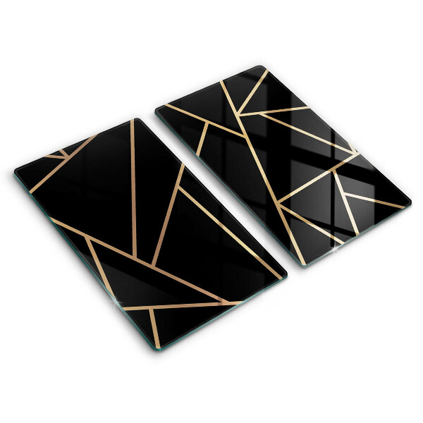 Glas Ceranfeldabdeckung Schwarze Abstraktion