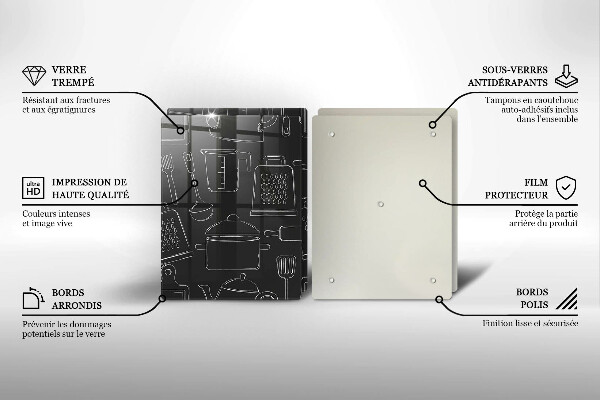 Glas Ceranfeldabdeckung Cartoon-Küchenzubehör