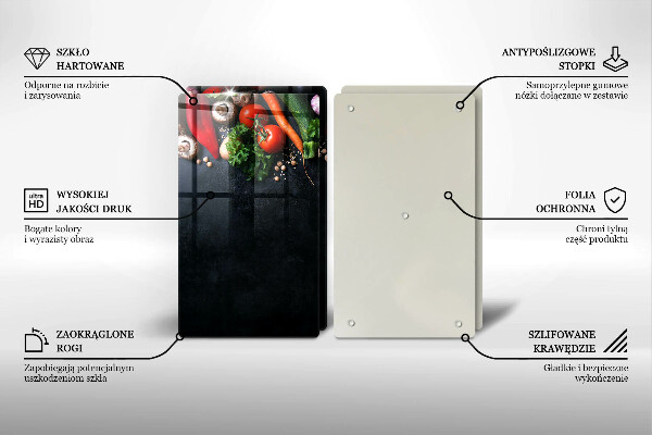 Glas Ceranfeldabdeckung Buntes Gemüse