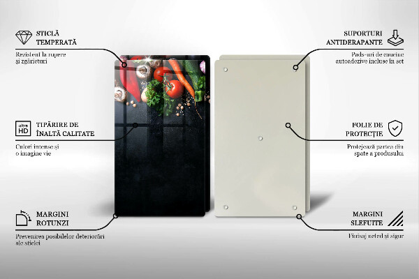 Glas Ceranfeldabdeckung Buntes Gemüse