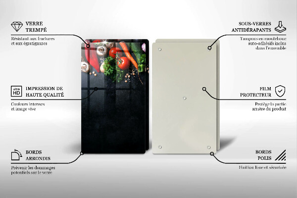 Glas Ceranfeldabdeckung Buntes Gemüse