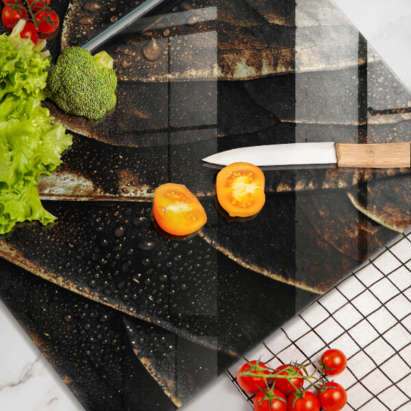 Glas Ceranfeldabdeckung Gold Blatt