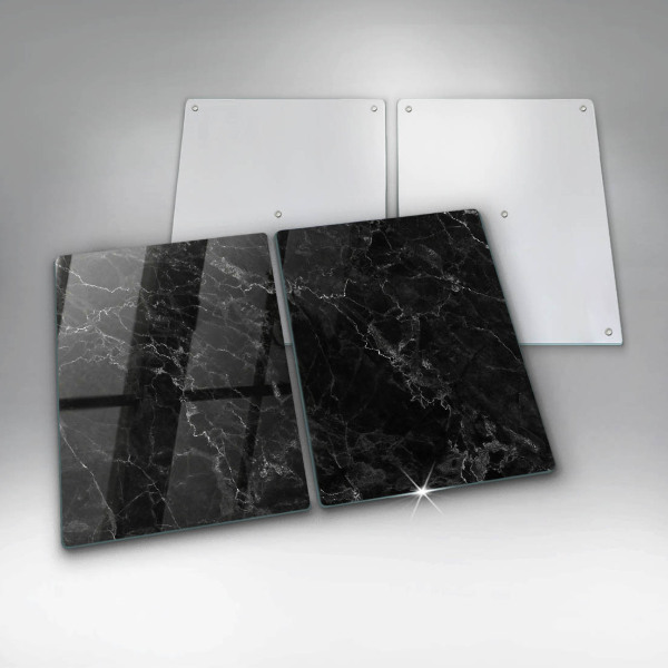 Glas Herdabdeckplatte Eleganter Marmor