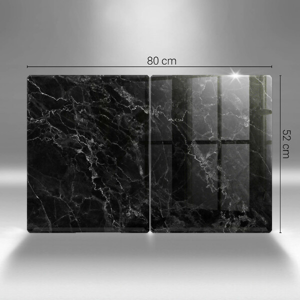 Glas Herdabdeckplatte Eleganter Marmor