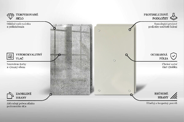 Glas Ceranfeldabdeckung Betonstruktur