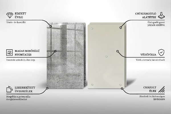 Glas Ceranfeldabdeckung Betonstruktur
