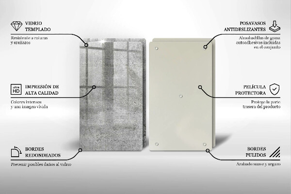 Glas Ceranfeldabdeckung Betonstruktur