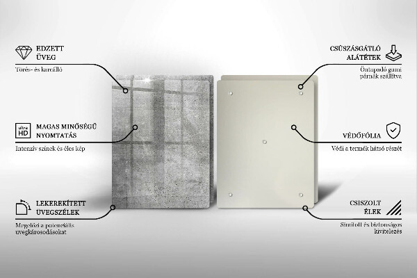 Glas Ceranfeldabdeckung Betonstruktur